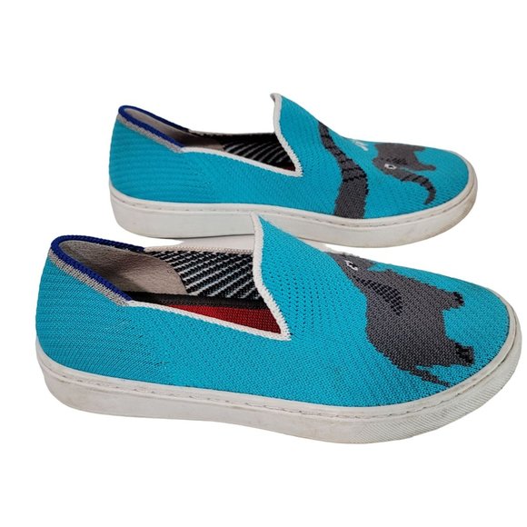 Rothy's Kids Sneaker Bath Time Slip On Shoes Little Kids sustainable elephants - Picture 6 of 9